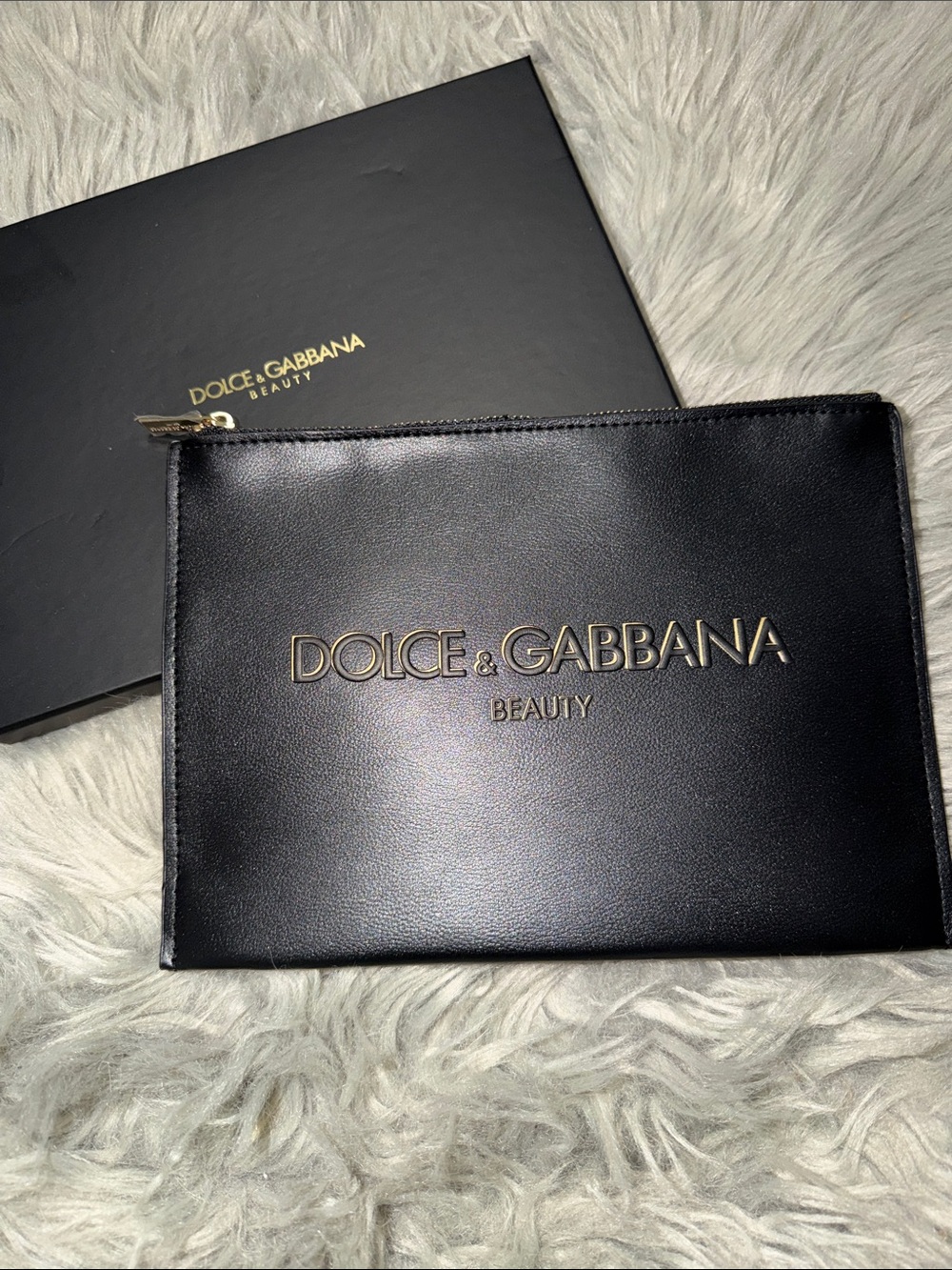 Dolce & Gabbana Black and Gold Logo Beauty Pouch with Mini Fragrance Boxes - Picture 2 of 3